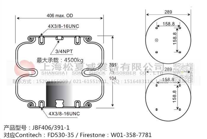 JBF406/391-2橡膠<a href='http://www.xhguangxue.com/' target='_blank'><u>空氣彈簧</u></a>